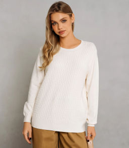 Джемпер #КТ24069, кремовый