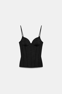 POLYAMIDE BLEND LADDER LACE TOP - Zara фото 20