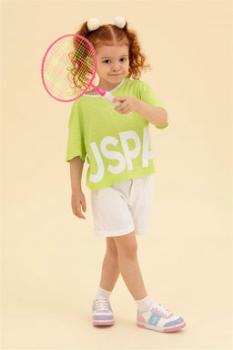 Белые тканые шорты для девочек Неожиданная скидка в корзине