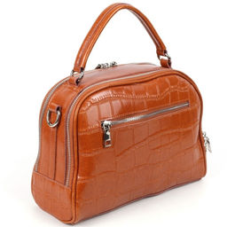 Женская кожаная сумка через плечо под крокодила 0171-909 - Cidirro фото 3