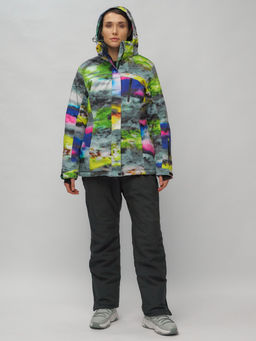 Горнолыжный костюм женский большого размера разноцветный 02278Rz - Chunmai фото 7