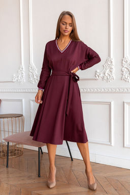 Платье Open Style 5577 бордовый