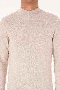 Erkek Slim Fit Yar_m Bal_k__ Yaka Ta_ Basic Kazak - U.s. polo assn фото 6