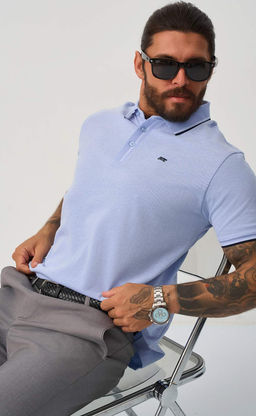 Поло F511-07-105 l.blue - Fine joyce фото 7