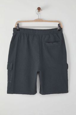 TRENDYOL MAN Antrasit Loose Fit %100 Pamuk Keten Gorunumlu Dokulu Sort & Bermuda TMNSS25SR00007 - Trendyolmilla фото 11