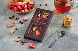 Шоколад горький SUGAR FREE клубника, кешью, малина 80 гр - Chokodelika фото 4