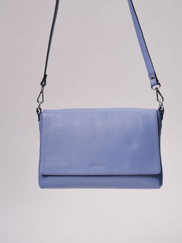 Сумка кожаная на плечо Deboro 30181 сиреневый закат