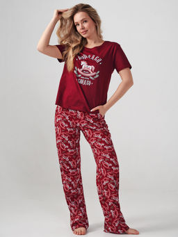 Пижама 100% хлопок женская Лошадка - Оптима фото 3