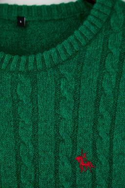 Lacivert Regular Bisiklet Yaka Animal Kazak TMNAW26KZ00006 - Trendyolmilla фото 14