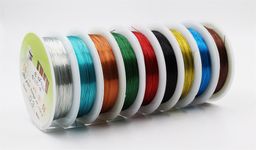 Проволока для бисера 0.5мм 40м 1шт! (Китай, P-219) цвет в ассорт., по 10шт. в тубе