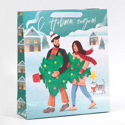 Пакет ламинированный вертикальный Ёлочка, M 26 30 9 см - Дарите счастье фото 3