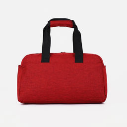 Сумка спортивная на молнии, 3 наружных кармана, длинный ремень, цвет бордовый - Simaland фото 3