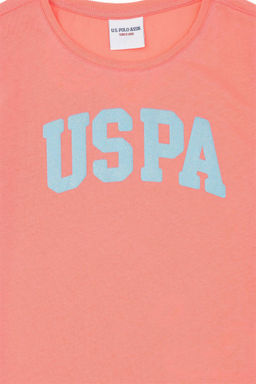 Неоново-розовая базовая футболка с круглым вырезом для девочек Неожиданная скидка в корзине - U.s. polo assn фото 5