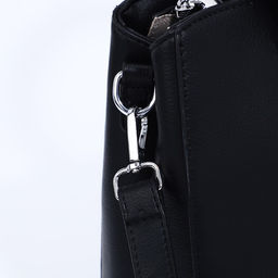Сумка тоут на молнии, наружный карман, длинный ремень, цвет чёрный - Simaland фото 5