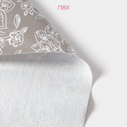 Скатерть на стол Доляна «Цветение», 137×180 см, серая