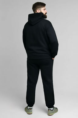 Арт. 69104 Костюм с брюками мужской с начесом 50-56 (4 шт) Цвет:Чёрный