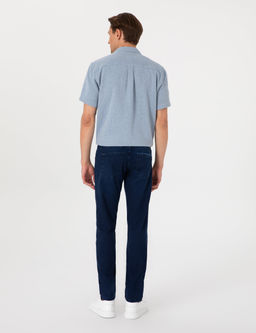 Lacivert Straight Fit Jean Pantolon