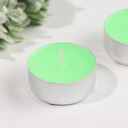 Цена за 2 шт. Набор чайных свечей ароматических "Яблоко", 3,8х1,6 см, 3,5 ч, 12 г, 6 штук