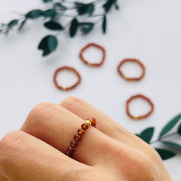 Кольцо на резинке из Граната "Спессартин" 16 р.