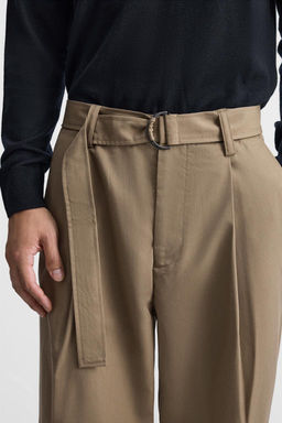 BELTED PLEATED TROUSERS - Zara фото 23