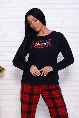 Костюм с брюками, принт, темно-синий (957-1) - Плиона фото 10