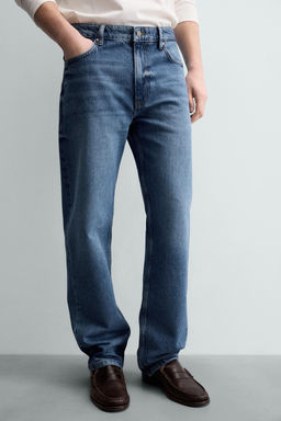 JEANS STRAIGHT FIT ALGOD?N - LYOCELL / Azul - Zara фото 9