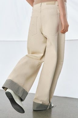 JEANS ZW COLLECTION RELAXED TIRO MEDIO / Crudo - Zara фото 6