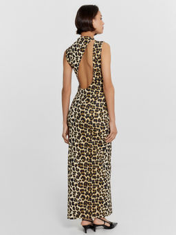 Платье Mark Formelle x Ольга Бузова леопардовое с вырезом на спине