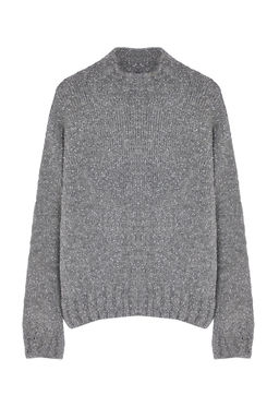 Gri Yumusak Dokulu Pamuklu Triko Kazak TWOAW25KZ00005 - Trendyolmilla фото 6