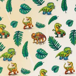 Цена за 10 шт. Бумага упаковочная глянцевая «Динозаврики», 70 х 100 см