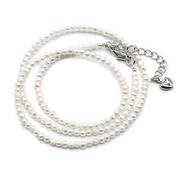 Бусы из жемчуга шарик 2мм цвет белый, 40см Радуга камня