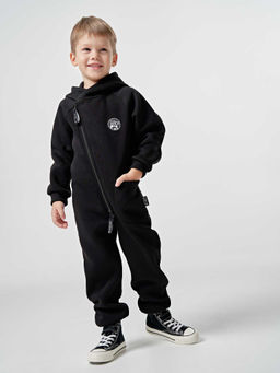 Комбинезон-косуха с капюшоном Уголь утепленный - Bungly фото 2