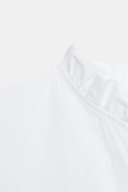 RUFFLED POPLIN BLOUSE - Zara фото 14