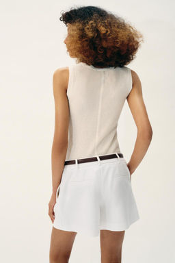 DARTED BERMUDA SHORTS WITH BELT - Zara фото 5
