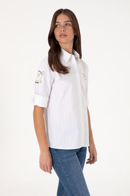 Kad_n Beyaz Uzun Kollu G_mlek Sepette S_rpriz _ndirim