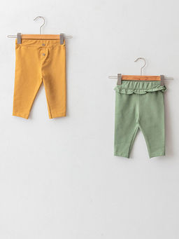 Beli Lastikli Basic K?z Bebek Tayt 2li