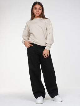 Джинсы-багги утеплённые для девочек - СИНЯЯ МОДА фото 10