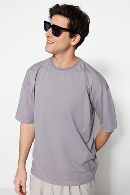 TRENDYOL MAN Siyah Basic Bisiklet Yaka Oversize/Genis Kesim K?sa Kollu T-Shirt TMNSS22TS0317 - Trendyolmilla фото 28