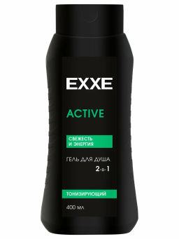 EXXE MEN гель д/душа 400мл 2в1 "Тонизирующий" Active