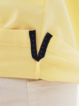 Джемпер мужской с воротником поло короткий рукав GREG G144-PO1246T-SA0048 (лимон)