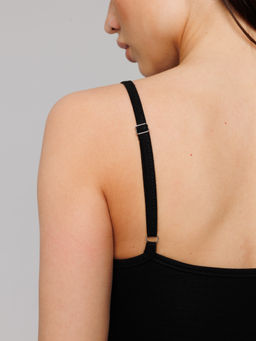 Женская майка на бретелях Lingeamo черная ЛТ-07 (7)  фото 3