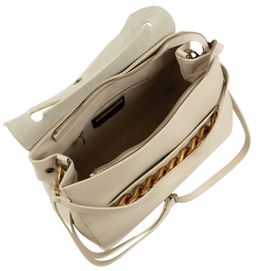 Сумка женская Sefaro Exotic из телячьей кожи светло-бежевая 32×25×15 см  фото 3