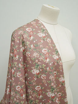 Сатин Эбби цв.винтажный пыльно-розовый, ш.1.6м, хлопок-100%, 110гр/м.кв - Купава фото 3