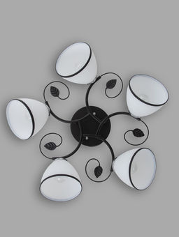 Люстра 20137/5, 5хE27, 60Вт, чёрный/белый