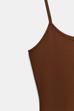CAMISETA POLIAMIDA TIRANTE FINO / Tostado - Zara фото 9