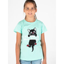 Футболка Подростковая Лапки Ментоловый