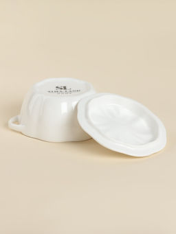 Горшочек для запекания SL Home «Осенний бриз», 230 мл, 13.5×8 см, керамика, белый