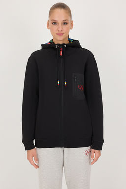 Siyah Olimpiyat Logo Bask?l? Cepli Unisex Basic Orme Sweatshirt - Trendyolmilla фото 3