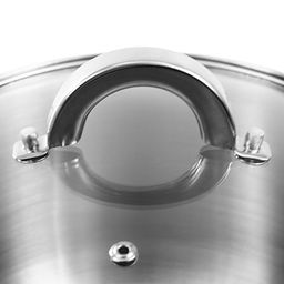 Ковш из нержавеющей стали Rondy 2,1л, д16см, h10,5см, стеклянная крышка, двойное капсулированное дно, подарочная коробка, Appetite (Китай) - Домашняя мода фото 2