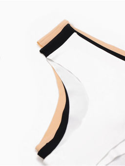 Наб бесшов трусов (3шт) жен слипы MINAKU 90%нейл/10%спанд/ласт-ца100%хл бел/беж/черн р.S